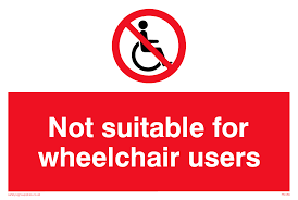 not suitable for wheelchair users.